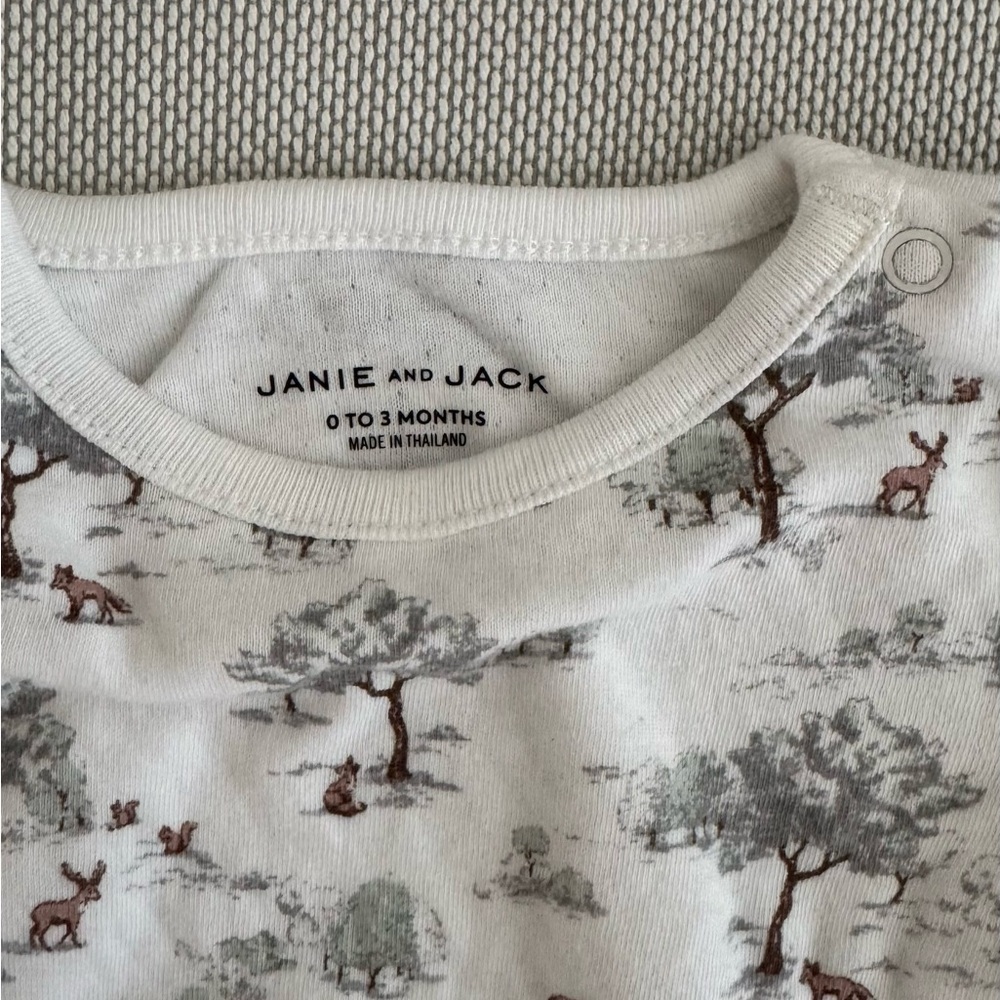 Janie and Jack Long Sleeve Bodysuit 0-3M - Picture 2 of 3